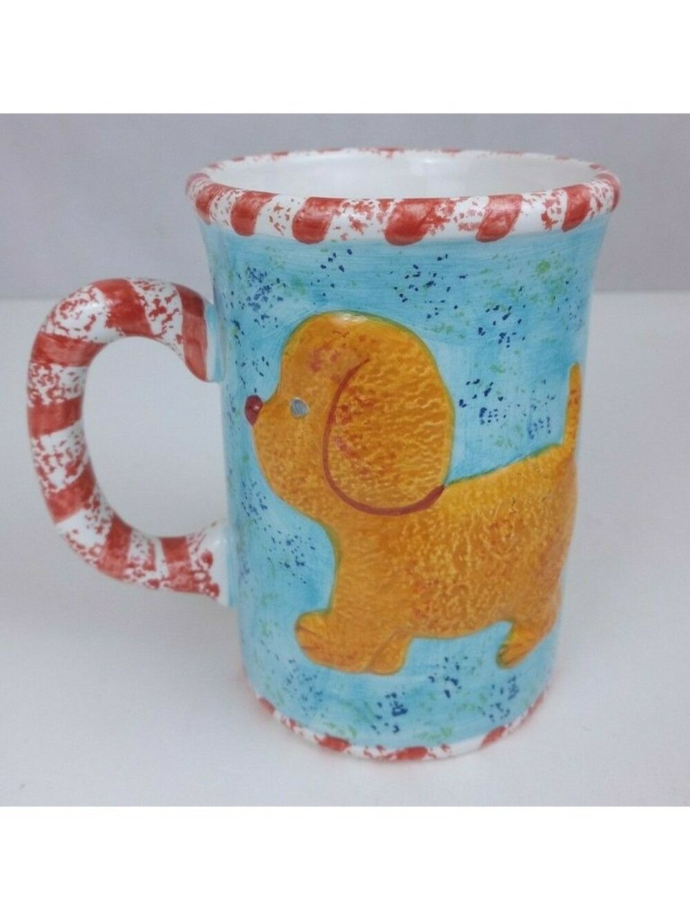 Vintage 2000 Lotus 3D Farm Animals Coffee Cup Mug Puppy Sheep